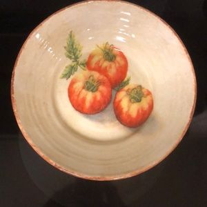 WILLIAMS-SONOMA JARDIN POTAGER PASTA/SALAD BOWL MADE IN ITALY 9 3/4” x 2 1/4”